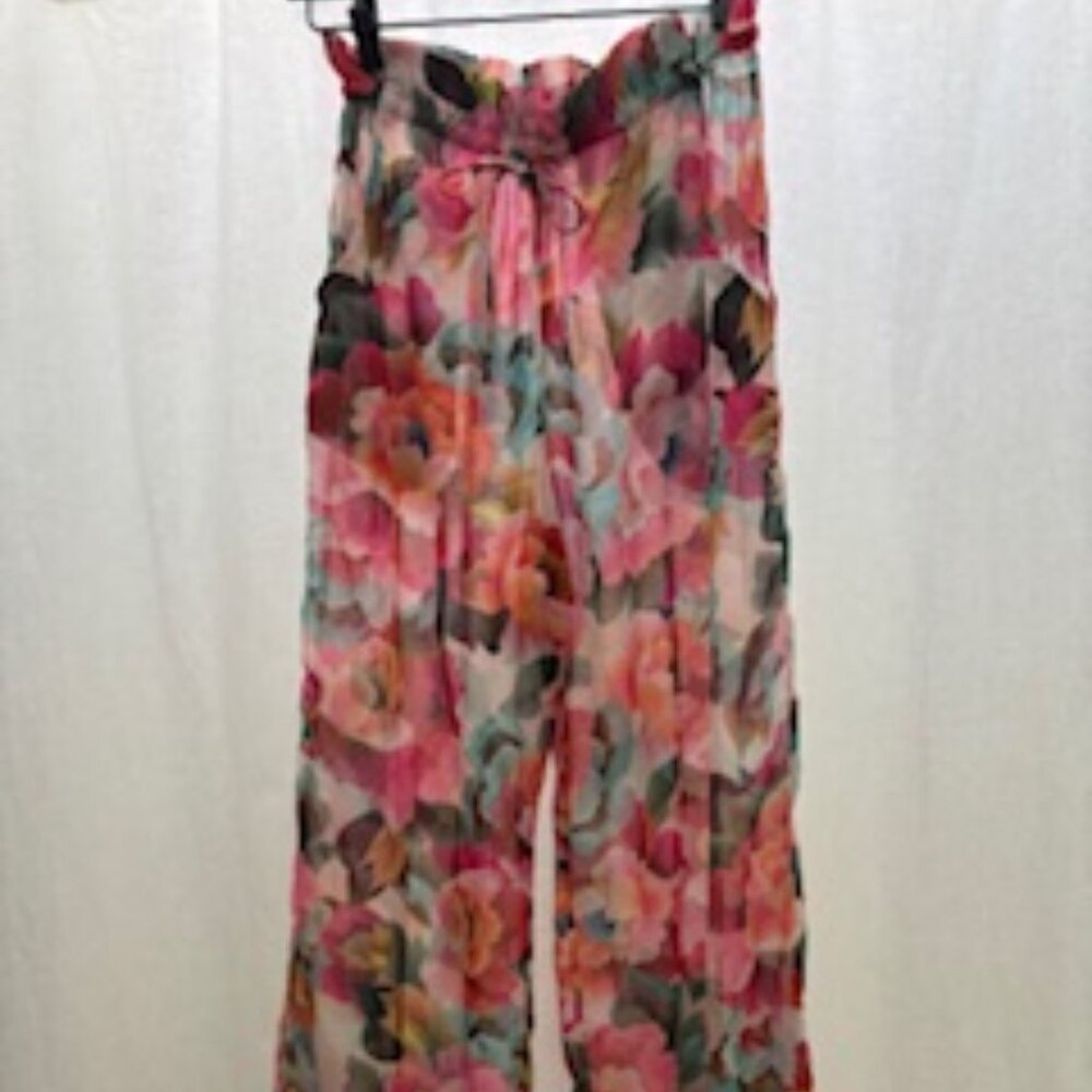 Gibson Latimar Floral Cover Up Pants, Size XS